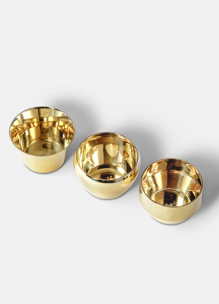 Skultuna Kin Ljuslykta 3-pack Brass